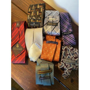 Silk Tie Lot 8 Trump Pierre Cardin Talbott Faconnable Sharif BCBG Gariti